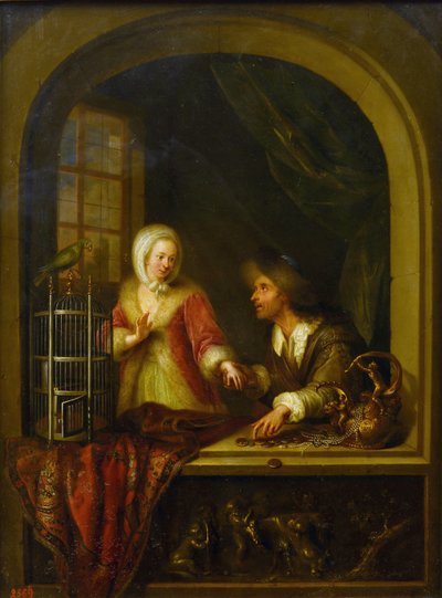 O sedutor por Braun, Adam (1748-1827). Óleo sobre tela de Adam Braun