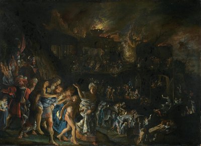 O incêndio de Tróia de Adam Elsheimer