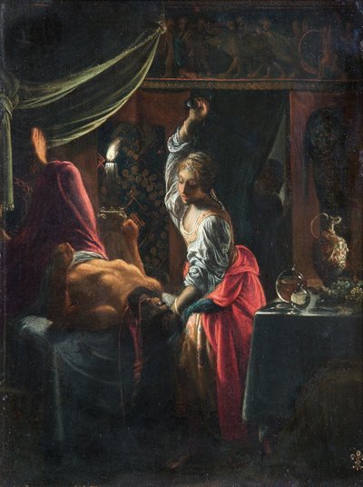 Judith Slaying Holofernes, c.1601-03 (óleo sobre cobre) de Adam Elsheimer