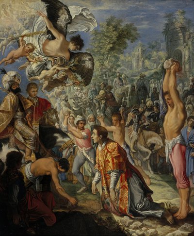 A lapidação de Santo Estêvão de Adam Elsheimer