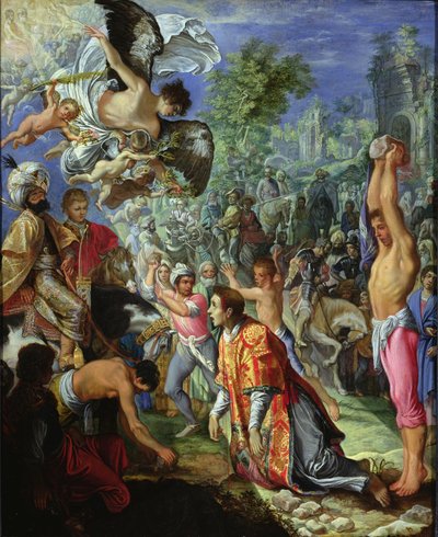 A lapidação de Santo Estêvão de Adam Elsheimer