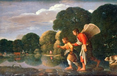 Tobias e Anjo, 1578-1610 de Adam Elsheimer
