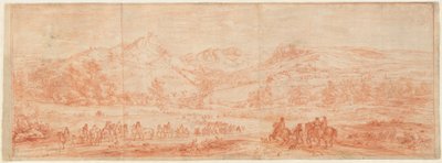 Französische Truppen vor Salins und den umliegenden Hügeln de Adam Frans van der Meulen