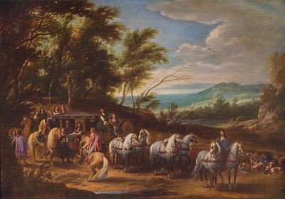 Philippe Francois d&39;Arenberg reunindo tropas, 1662, c1915 de Adam Frans van der Meulen