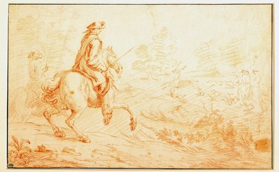 Caça ao veado sanguíneo por Adam Van der Meulen (1632-1690) Paris do século XVII, Museu do Louvre de Adam Frans van der Meulen