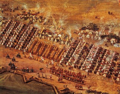 Cerco de Maastricht, detalhe de Adam Van Der Meulen de Adam Frans van der Meulen