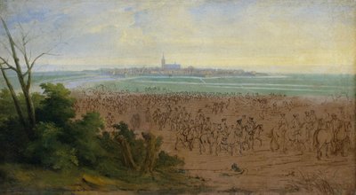 As tropas de Luís XIV antes de Naarden, 20 de julho de 1672 de Adam Frans van der Meulen