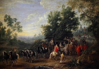 Procissão itinerante de uma princesa de Adam Frans van der Meulen