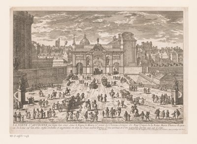 Vista da Porte Saint-Antoine
La Porte St. Anthoine (...) (título sobre o objecto) de Adam Perelle