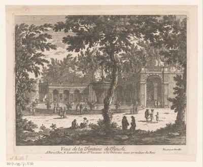 Vista de uma fonte
Veue de la Fonteine de Tyvoli (título sobre o objecto) de Adam Perelle