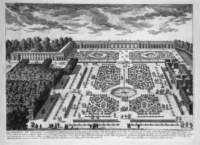 Le Chateau de Trianon, Jardins de Petit Trianon no Palácio Real de Versalhes de Adam Perelle