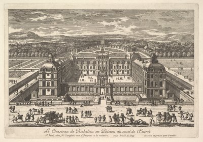 O Château de Richelieu en Poictou, no lado da entrada, século XVII. de Adam Perelle