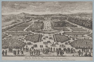O Jardim das Tulherias, 1680., 1680. de Adam Perelle