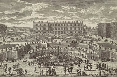 Vista de Versalhes Vista de Versalhes, fachada do jardim, década de 1680. de Adam Perelle