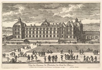 Veüe do Château de Richelieu na Côté du Parc, século XVII. de Adam Perelle