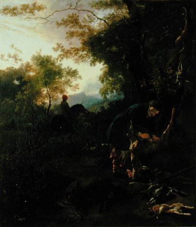Depois da perseguição (óleo sobre tela) de Adam Pynacker