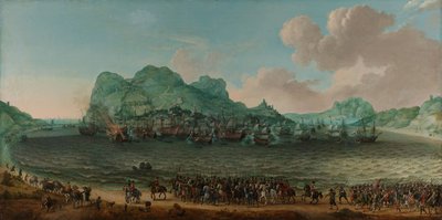 Vitória sobre os espanhóis perto de Gibraltar por uma frota comandada pelo almirante Jacob van Heemskerck, 25 de abril de 1607 de Adam Willaerts