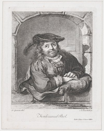 Retrato de Ferdinand Bol, 1803-08. de Adam von Bartsch