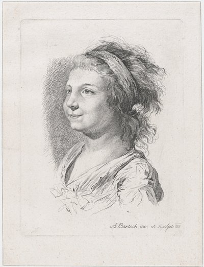 Retrato de Maria Anna Schaubach, 1785. de Adam von Bartsch