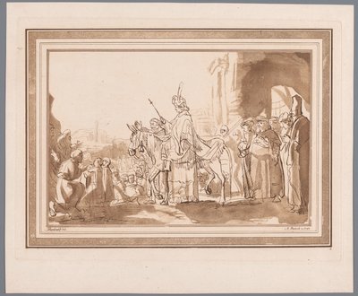 Salomão montado no jumento de Davi Impressões após desenhos de Rembrandt mantidos na Hofbibliothek em Viena (título da série) Recueil d