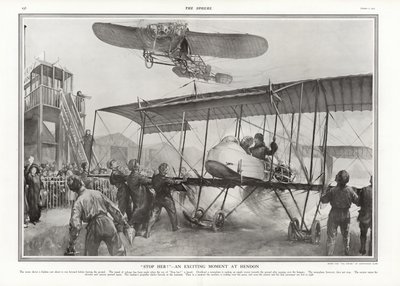 Quase acidente no Aeródromo de Hendon, 1913. de Addison Thomas Millar