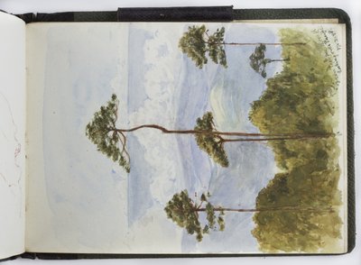 Caderno de desenhos de aquarelas, desenhos e notas, México,1896-1898 (aquarela) de Adela Breton