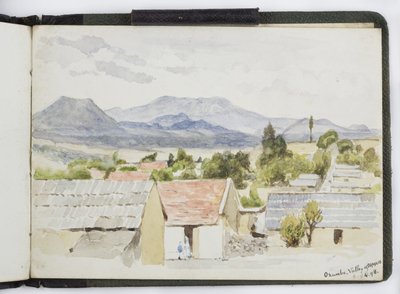 Caderno de desenhos de aquarelas, desenhos e notas, México,1896-1898 (aquarela) de Adela Breton