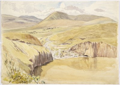 A Alberea, perto de Santiago del Valle, Guanajuato, México (aguarela) de Adela Breton