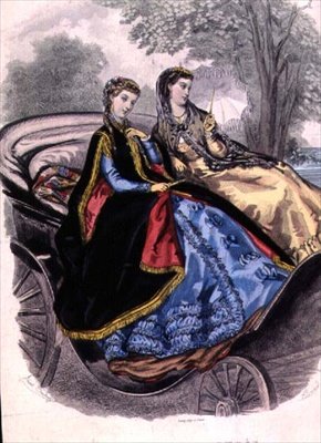 Vestidos de senhora de Madame Breant-Castel, capas das Grands Magazins du Louvre da seção 