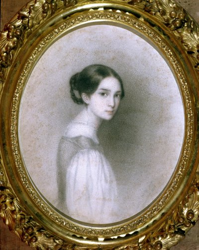Retrato de Leopoldine Hugo (1824-43) (desenho) de Adele Julie Hugo