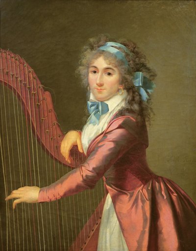 Retrato de um jovem Harpista de Adele Romany