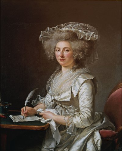 Francês:  Portrait de femme Retrato de uma mulher de Adelaide Labille Guiard