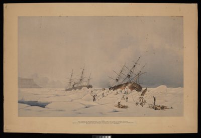 H.M.S. Phoenix e The Breadalbane no momento em que o último foi esmagado e afundado... de Admiral Edward Augustus (after) Inglefield