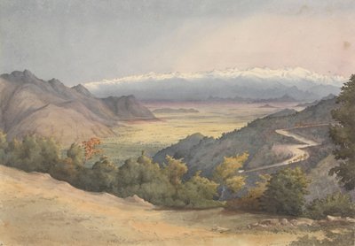 Planície de Santiago, Chile, a partir da Cuesta del Prado, 7 de janeiro de 1851 de Admiral Sir Edward Gennys Fanshawe