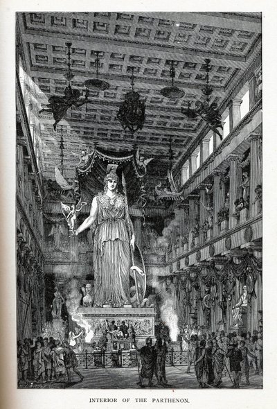 Interior do Parthenon, 1882 de Adolf Closs