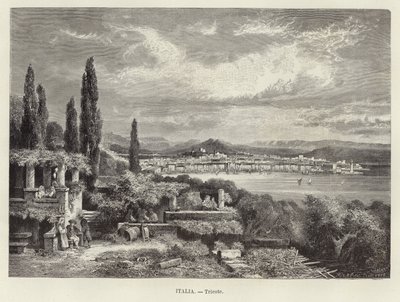 Itália - Trieste. Gravura por A Clos de Adolf Closs