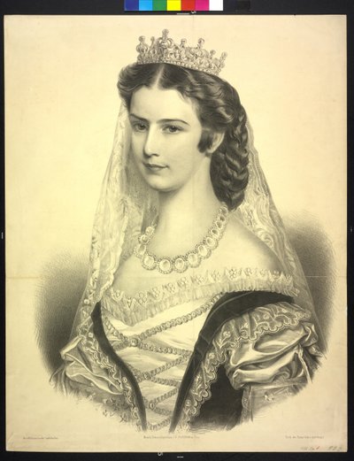 Imperatriz da Áustria Elisabeth (litografia) de Adolf Dauthage