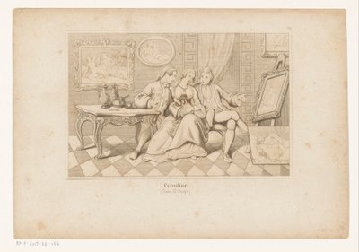 Casanova e o Duque de Matalone Olhando para a Arte Erótica com Leonilde de Adolf Gnauth