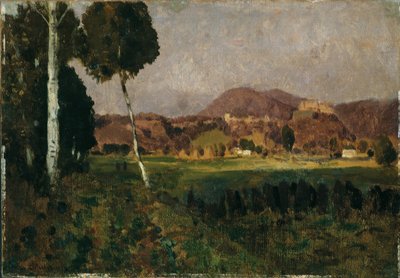 Castelo de Hohensalzburg com Gaisberg de Adolf Gustav Ditscheiner