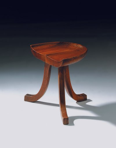 Banquinho de três pernas, c.1903 (cerejeira) de Adolf Loos