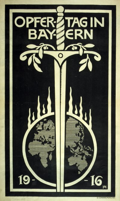 Cartaz de angariação de fundos alemão 