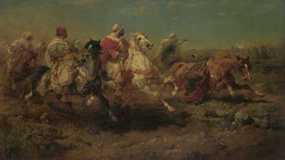 O ataque (óleo sobre linho) de Adolf Schreiyer