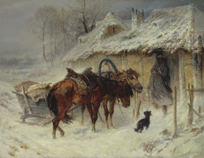 Procurando por contrabandistas, c.1867 de Adolf Schreyer