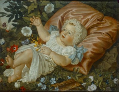 Criança entre flores de Adolf Senff