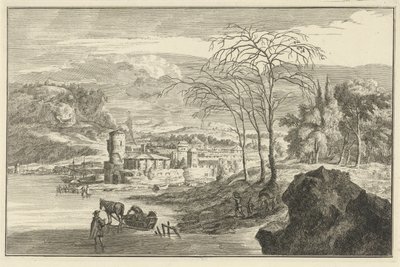 Paisagem de Inverno com vista para uma cidade
Paisagens italianas e alemãs (título da série) de Adolf van der Laan