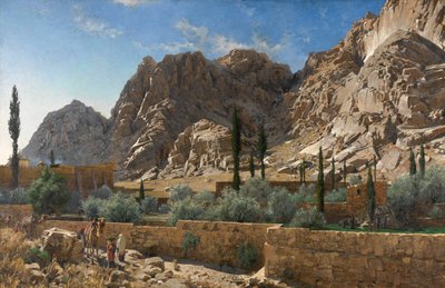 Mosteiro de Santa Catarina no Monte Sinai (óleo sobre tela) de Adolf von Meckel