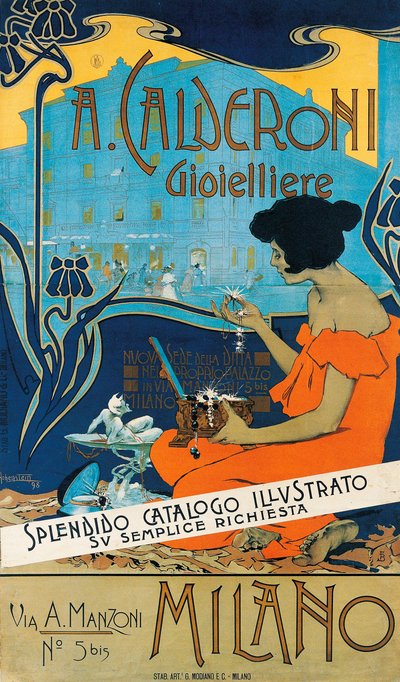 Para Calderoni Joalheiro, Milão de Adolfo Hohenstein
