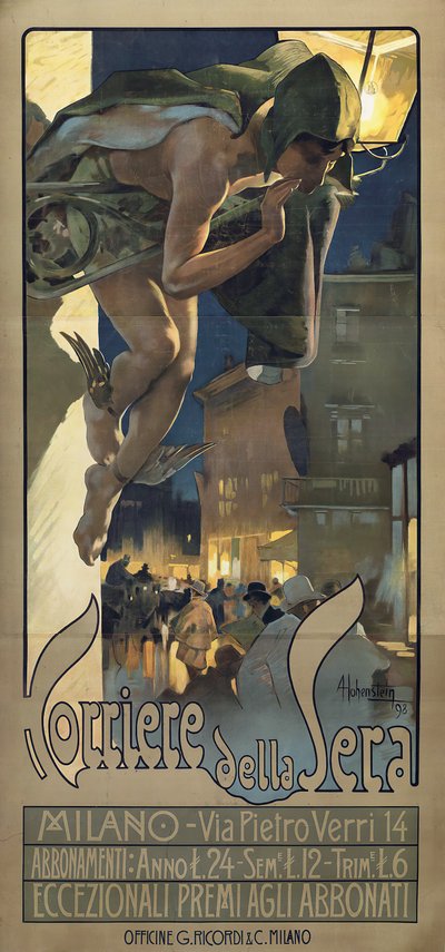 Corriere della Sera, 1898. de Adolfo Hohenstein