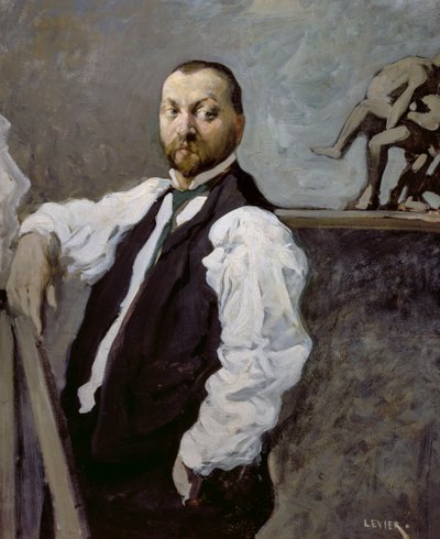 Retrato do escultor Alfonso Canciani de Adolfo Levier
