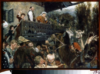 Um circo itinerante de Adolph Menzel